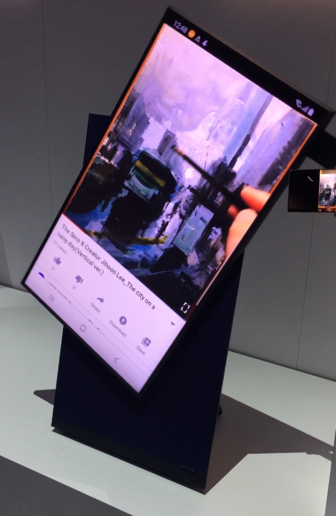 ces 2020 rotating tv display